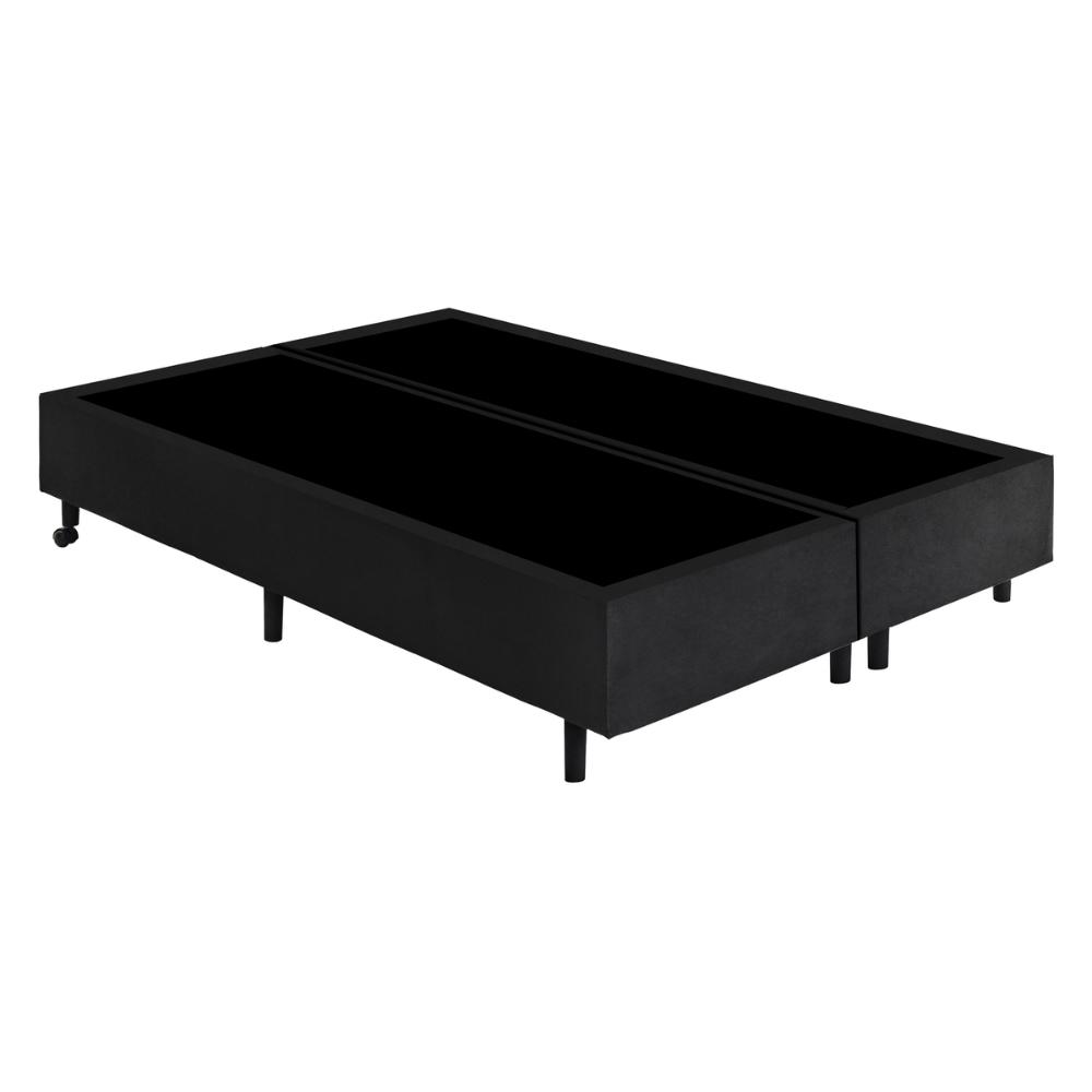 Cama Box Conjugado Queen com Colchão (158x69x198) Topázio Gazin CR35348 Areia/Preto
