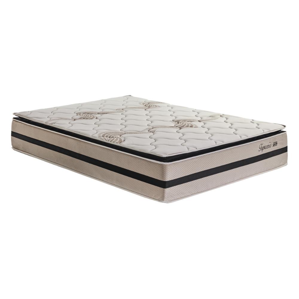 Cama Box Conjugado Queen com Colchão (158x69x198) Topázio Gazin CR35348 Areia/Preto