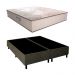 Cama Box Conjugado Queen com Colchão (158x70x198) Supreme Malha D33 Gazin CR35368 Bege/Marrom