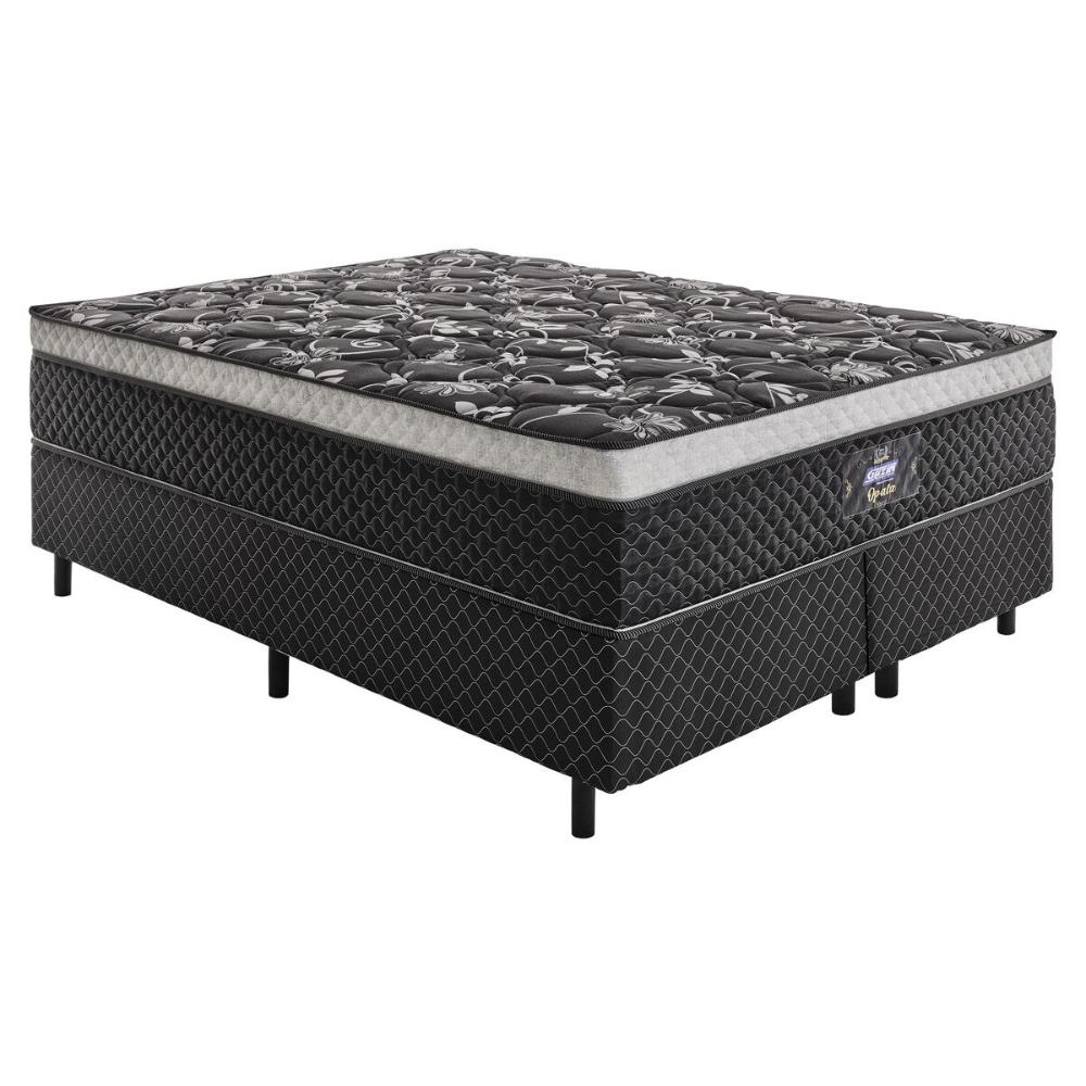 Cama Box Conjugado Queen com Colchão (158x71x198) Opala Gazin CR35331 Preto