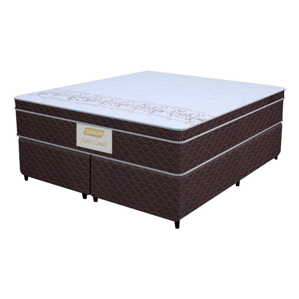 Cama Box Conjugado Queen com Colchão (158x71x198) Saint Louis Gazin CR35371 Marrom