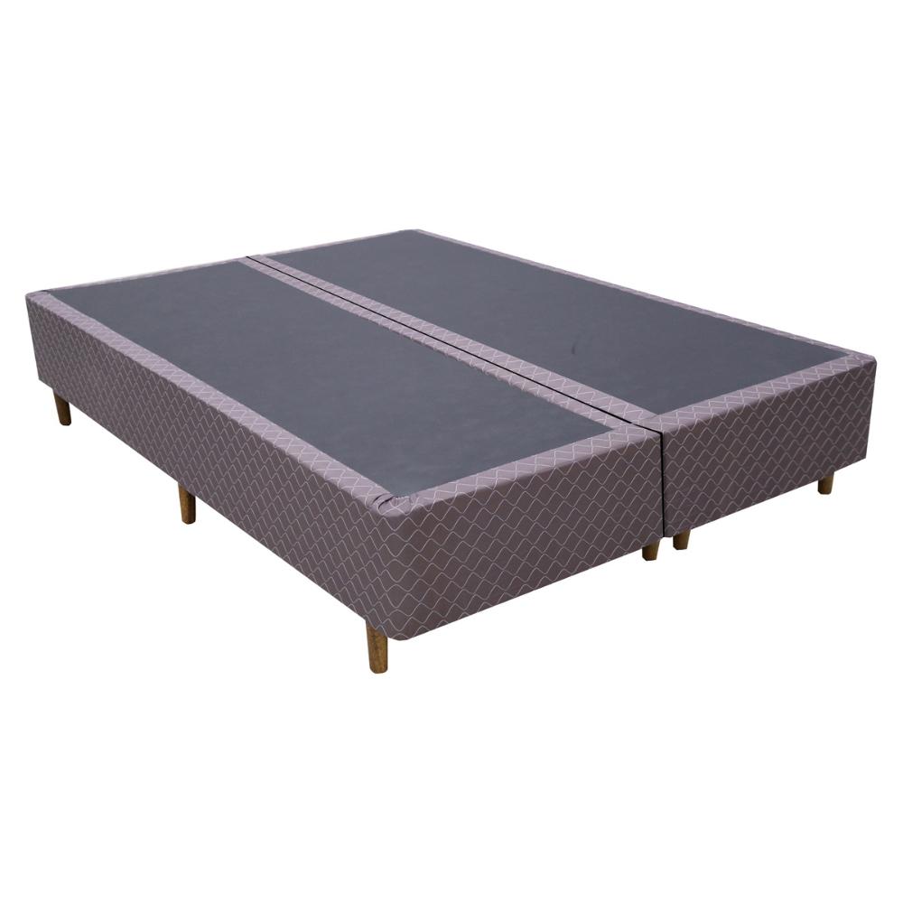 Cama Box Conjugado Queen com Colchão (158x71x198) Saint Louis Gazin CR35371 Marrom