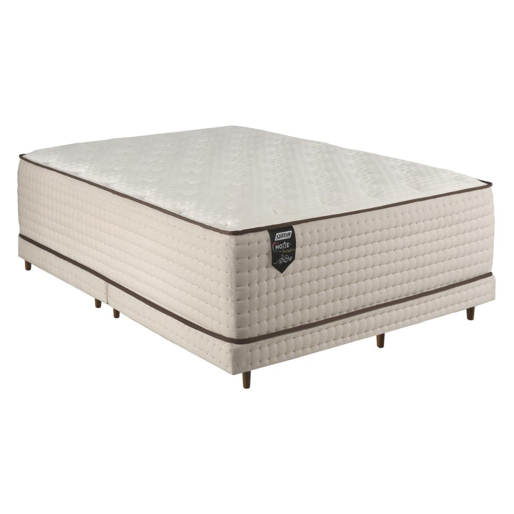Cama Box Conjugado Queen com Colchão (158x72x198) Notte Fantástica Gazin CR35297 Cru