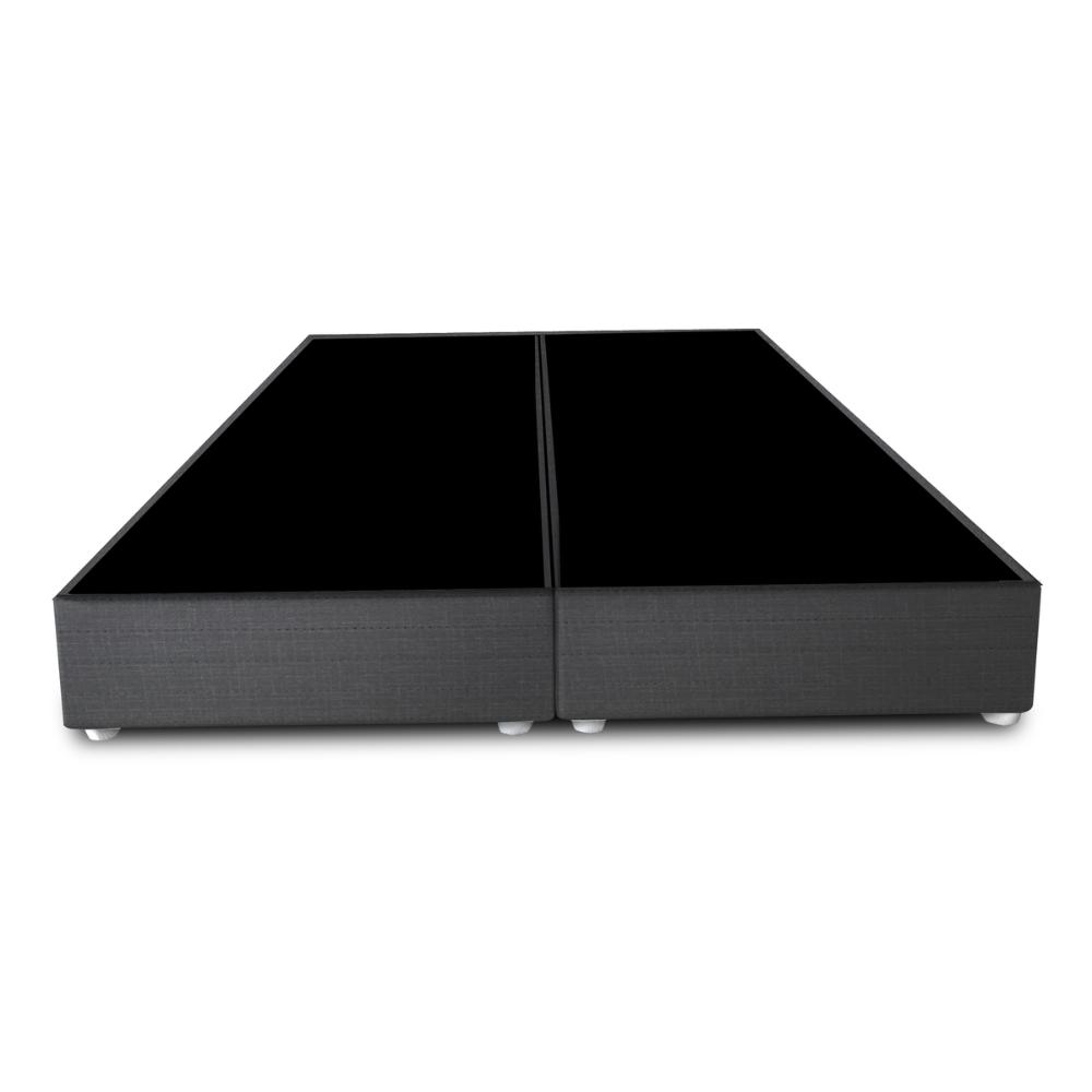 Cama Box Conjugado Queen com Colchão (158x72x198) Primeline HR Gazin CR35302 Chumbo Escuro
