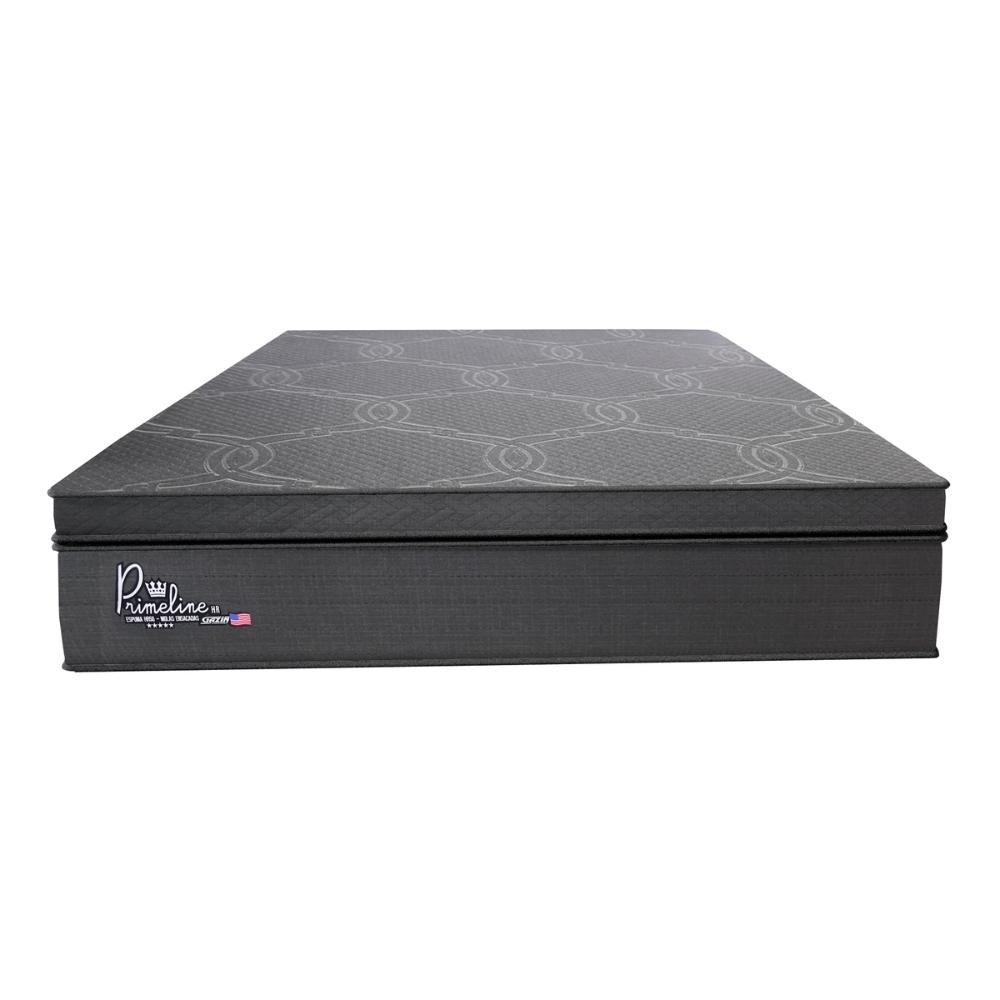 Cama Box Conjugado Queen com Colchão (158x72x198) Primeline HR Gazin CR35302 Chumbo Escuro