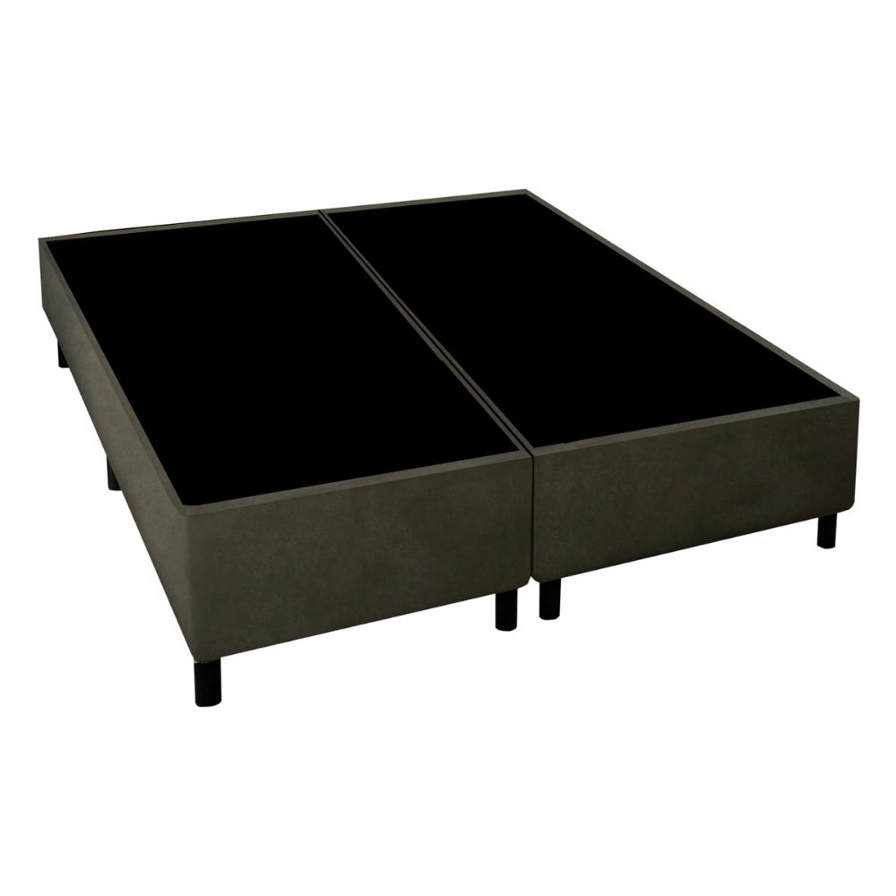 Cama Box Conjugado Queen com Colchão (158x73x198) Lux Firm Gazin CR35315 Areia/Marrom