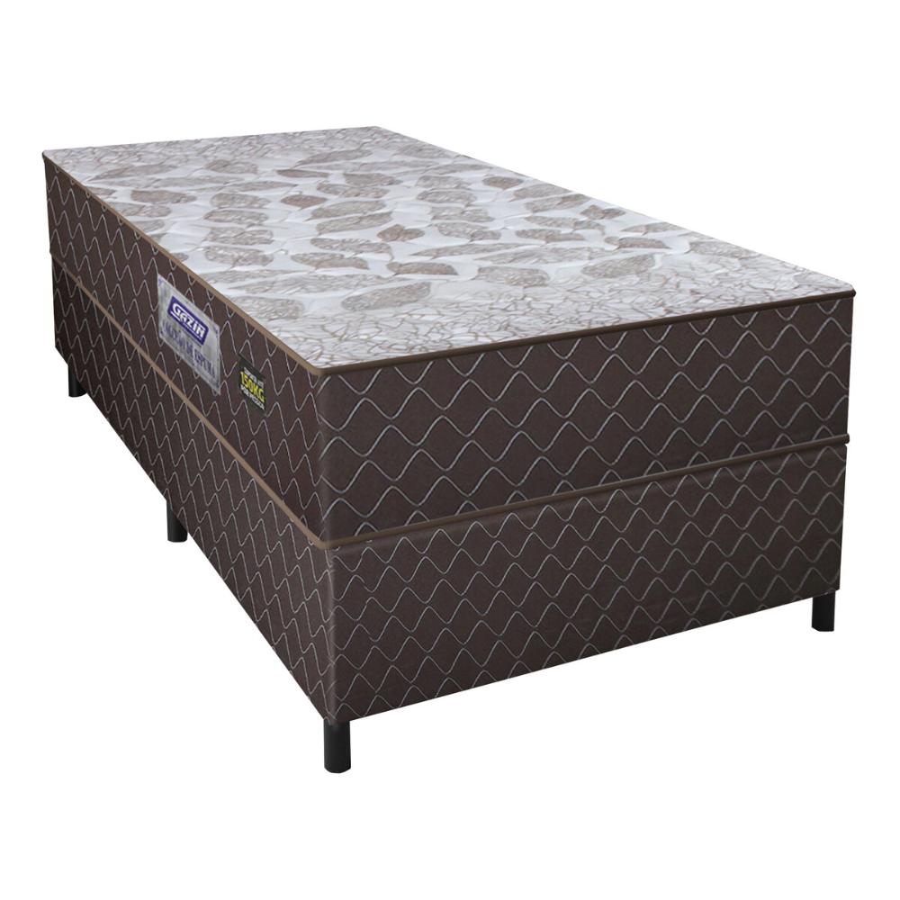 Cama Box Conjugado Solteiro com Colchão (88x57x188) Sonopro Gazin CR35336 Marrom