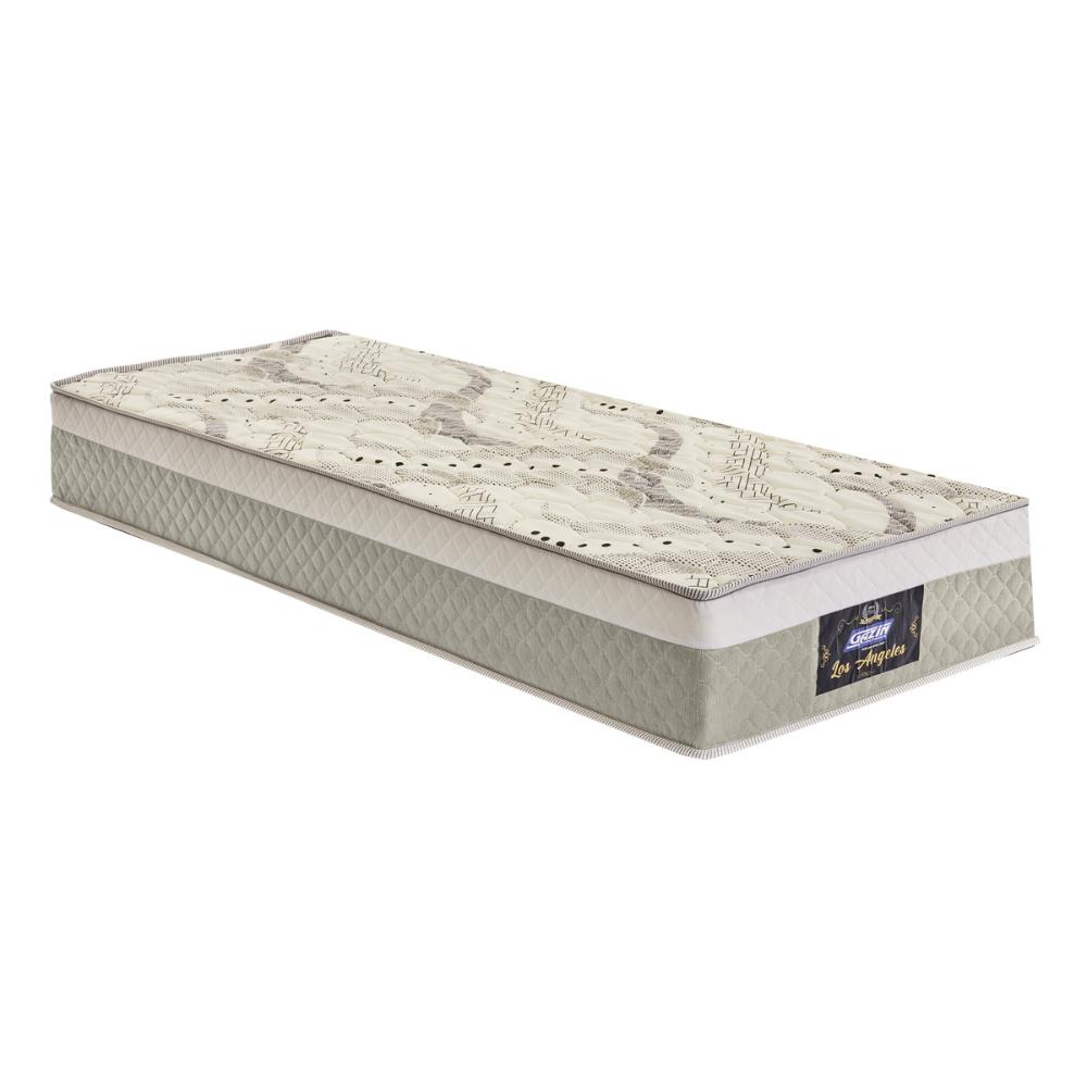 Cama Box Conjugado Solteiro com Colchão (88x62x188) Los Angeles Gazin CR35326 Areia/Marrom