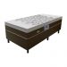 Cama Box Conjugado Solteiro com Colchão (88x67x188) Stone Plus Gazin CR35341 Marrom/Branco