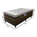 Cama Box Conjugado Solteiro com Colchão (88x67x188) Stone Plus Gazin CR35341 Marrom/Branco