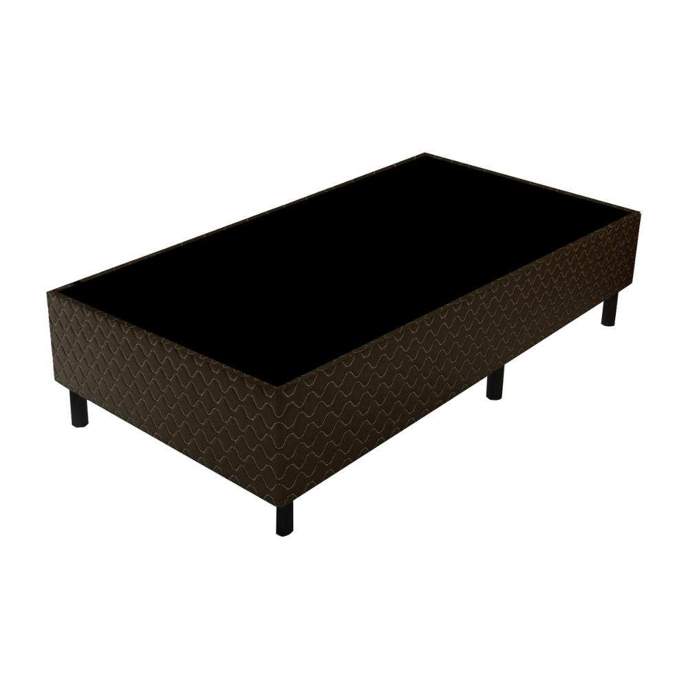 Cama Box Conjugado Solteiro com Colchão (88x67x188) Stone Plus Gazin CR35341 Marrom/Branco