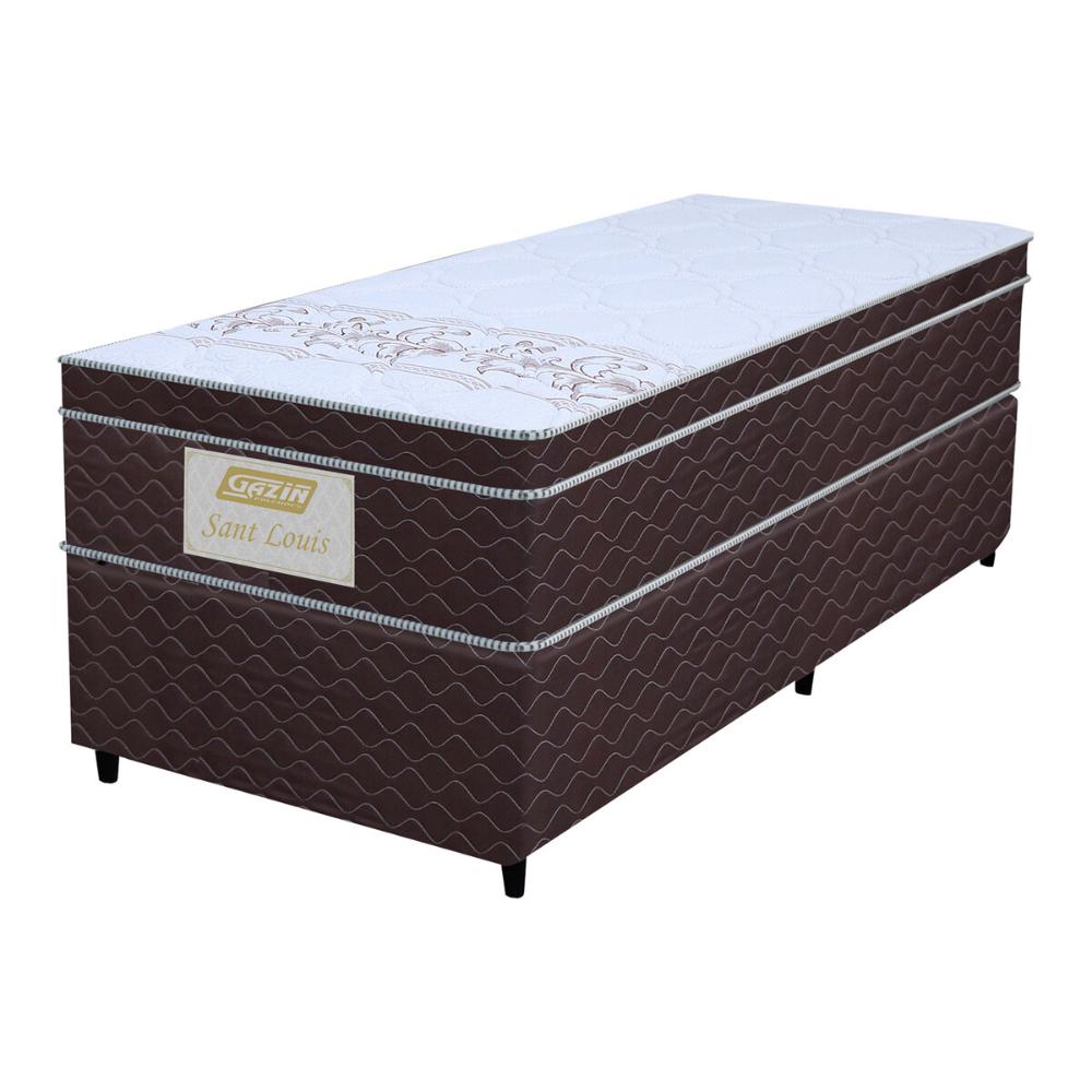 Cama Box Conjugado Solteiro com Colchão (88x71x188) Saint Louis Gazin CR35370 Marrom