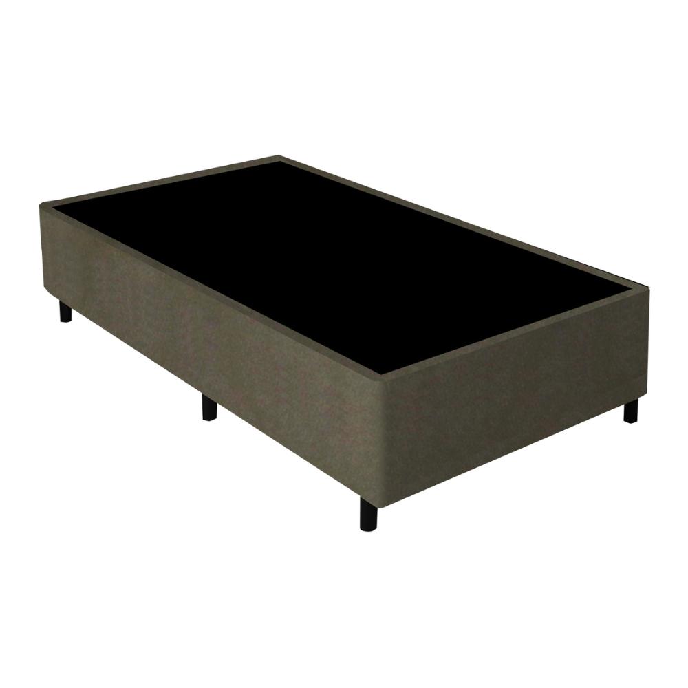Cama Box Conjugado Solteiro com Colchão (88x73x188) Lux Firm Gazin CR35314 Areia/Marrom
