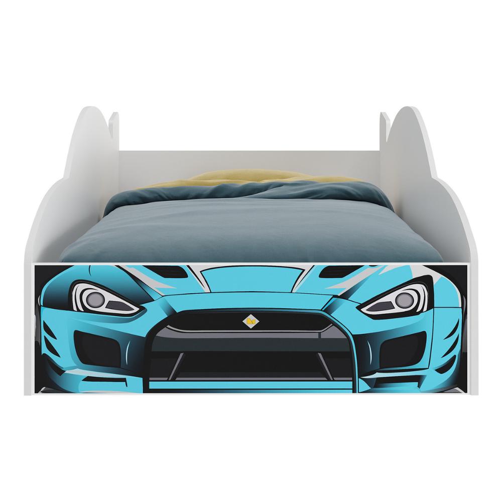 Cama Carro 100% MDF Infantil Montessoriana com Colchão Incluso Multimóveis MP4323 Azul
