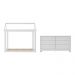 Cama Infantil Montessoriana com Colchão Incluso e Cômoda Bambolê Multimóveis MX4288 Branco