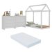 Cama Infantil Montessoriana com Colchão Incluso e Cômoda Bambolê Multimóveis MX4288 Branco