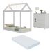 Cama Infantil Montessoriana com Colchão Incluso e Cômoda Pimpolho Multimóveis MX4282 Branco