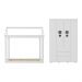 Cama Infantil Montessoriana com Colchão Incluso e Guarda-Roupas Pimpolho Multimóveis MX4280 Branco