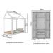 Cama Infantil Montessoriana com Colchão Incluso e Guarda-Roupas Pimpolho Multimóveis MX4280 Branco