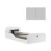 Cama Infantil Montessoriana com Colchão Incluso e Mesa de Cabeceira 2 Portas Multimóveis MP4195 Branca