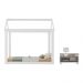 Cama Infantil Montessoriana com Colchão Incluso e Mesa de Cabeceira Bambolê Multimóveis MX4286 Branco