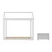 Cama Infantil Montessoriana com Colchão Incluso e Mesa de Cabeceira Bambolê Multimóveis MX4286 Branco
