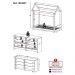 Cama Infantil Montessoriana para Colchão 150 x 70cm com Cômoda Bambolê Multimóveis MX4287 Branco