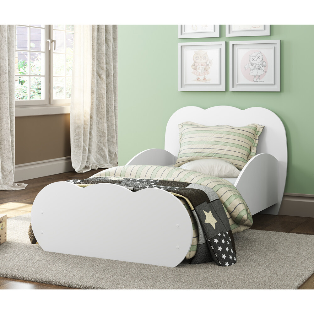 Cama Infantil com Colchão Incluso 70 x 150 cm 100% MDF Algodão Doce Multimóveis FG2956 Branca