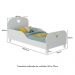 Cama Infantil para colchão 70x150cm 100% MDF Majestade Multimóveis BB2321 Branco