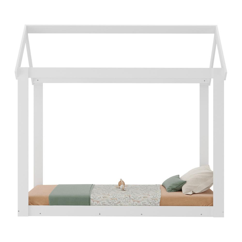 Cama Montessoriana Infantil Bambolê com Colchão Incluso Multimóveis EX4011 Branco