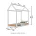 Cama Montessoriana Infantil Bambolê com Colchão Incluso Multimóveis EX4011 Branco