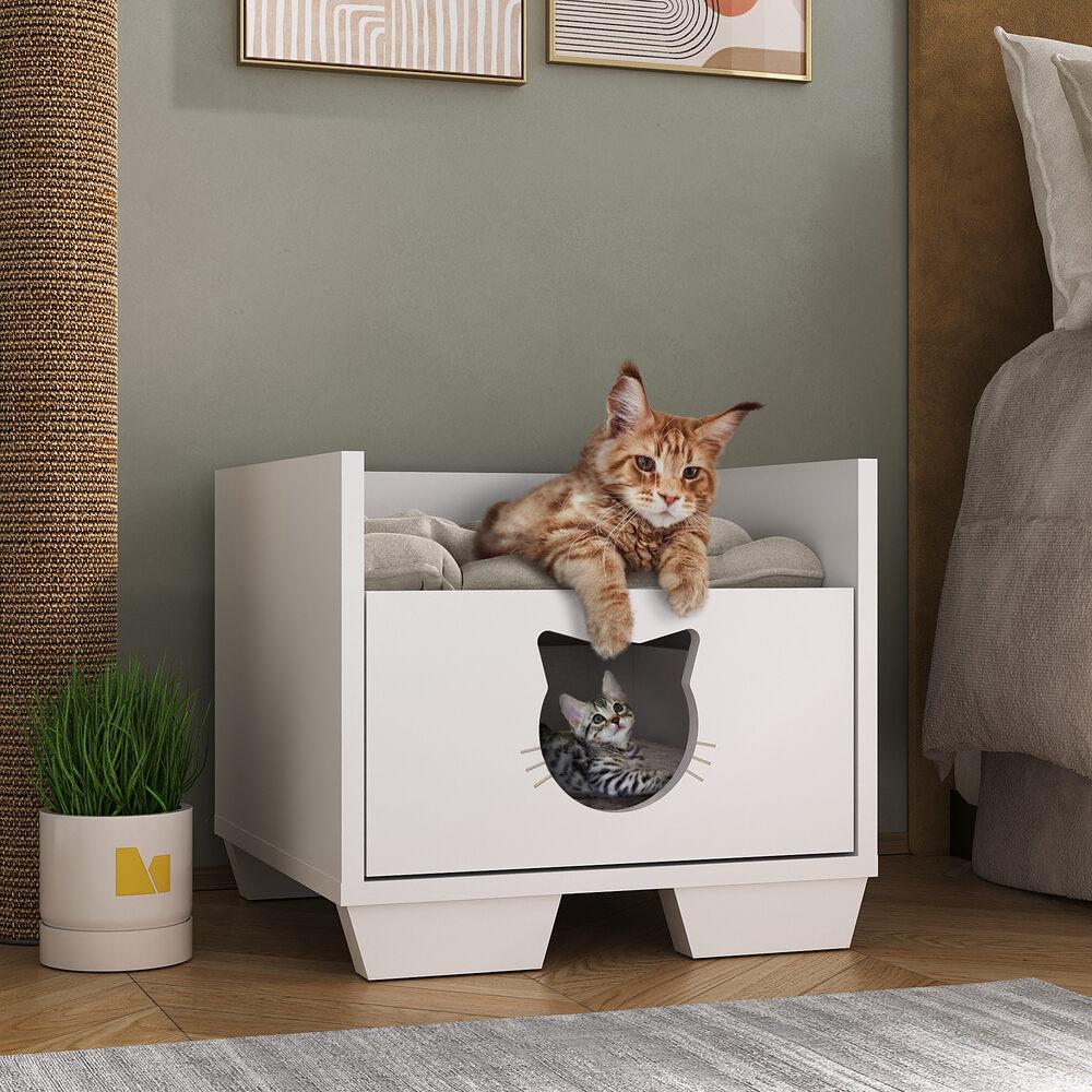 Cama Pet para Gato com 1 Gaveta Multimóveis MP4127 Branca