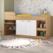Cama Solteiro Multifuncional com Colchão Incluso 2 Portas e Escrivaninha Multimóveis MP4233 Rustic/Branco