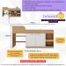 Cama Solteiro Multifuncional com Colchão Incluso 2 Portas e Escrivaninha Multimóveis MP4233 Rustic/Branco