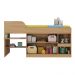 Cama Solteiro Multifuncional com Colchão Incluso 2 Portas e Escrivaninha Multimóveis MP4233 Rustic/Branco