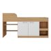 Cama Solteiro Multifuncional com Colchão Incluso 2 Portas e Escrivaninha Multimóveis MP4235 Rustic/Branco