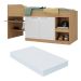 Cama Solteiro Multifuncional com Colchão Incluso 2 Portas e Escrivaninha Multimóveis MP4235 Rustic/Branco