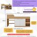 Cama Solteiro Multifuncional para Colchão 188 x 78cm com 2 Portas e Escrivaninha Multimóveis MP4230 Rustic/Branco