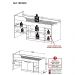 Cama Solteiro Multifuncional para Colchão 188 x 78cm com 2 Portas e Escrivaninha Multimóveis MP4230 Rustic/Branco