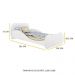 Cama Solteiro com Colchão Incluso 88 x 188 cm  100% MDF Safira Multimóveis Branca