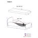 Cama Solteiro com Colchão Incluso 88 x 188 cm  100% MDF Safira Multimóveis FG2761 Branca