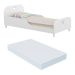 Cama Solteiro com Colchão Incluso 88 x 188 cm 100% MDF Realeza Multimóveis FG2320 Branco