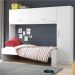 Cama Solteiro com Colchão Incluso 88 x 188 cm e Guarda Roupa/Roupeiro Multimóveis Branca