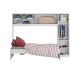 Cama Solteiro com Guarda-Roupa para colchão 88 x 188 cm Multimóveis FG2650 Branca