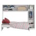 Cama Solteiro com Guarda-Roupa/Roupeiro para colchão 88 x 188 cm Multimóveis Branco