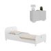 Cama Solteiro com Mesa de Cabeceira 2 Portas Multimóveis MP4170 Branca