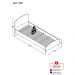 Cama Solteiro para colchão 78x188cm 100% MDF Doçura Multimóveis Branco/Cinza/Rosa