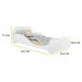 Cama Solteiro para colchão 88 x 188 cm 100% MDF Safira Multimóveis Branca