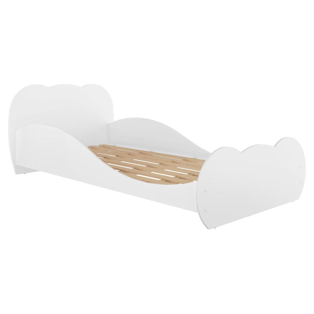 Cama Solteiro para colchão 88 x 188 cm 100% MDF Safira Multimóveis Branca