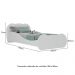 Cama Solteiro para colchão 88x188cm 100% MDF Carolina Multimóveis BB2761 Branco